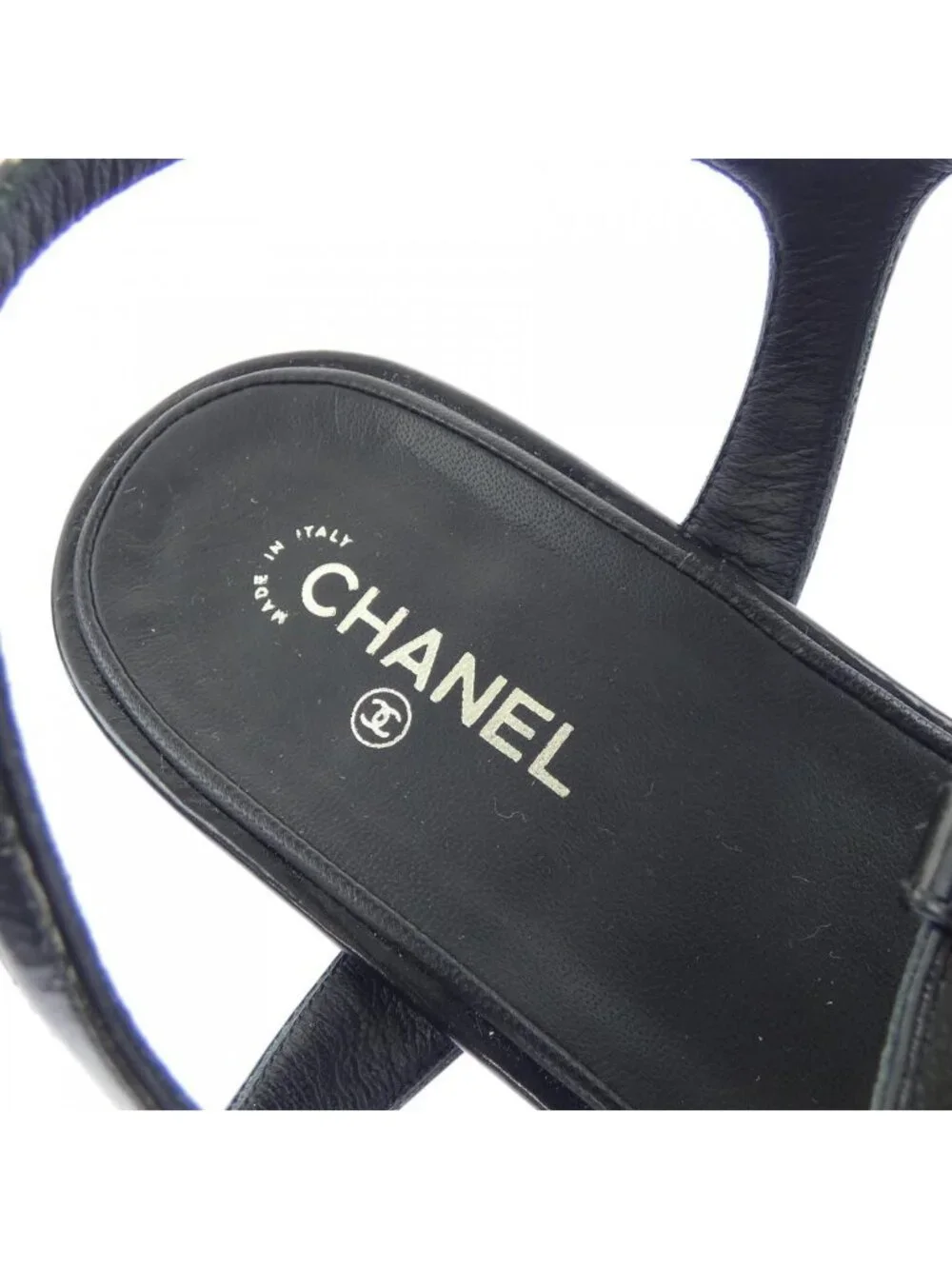 Chanel Thongs Sandals Black